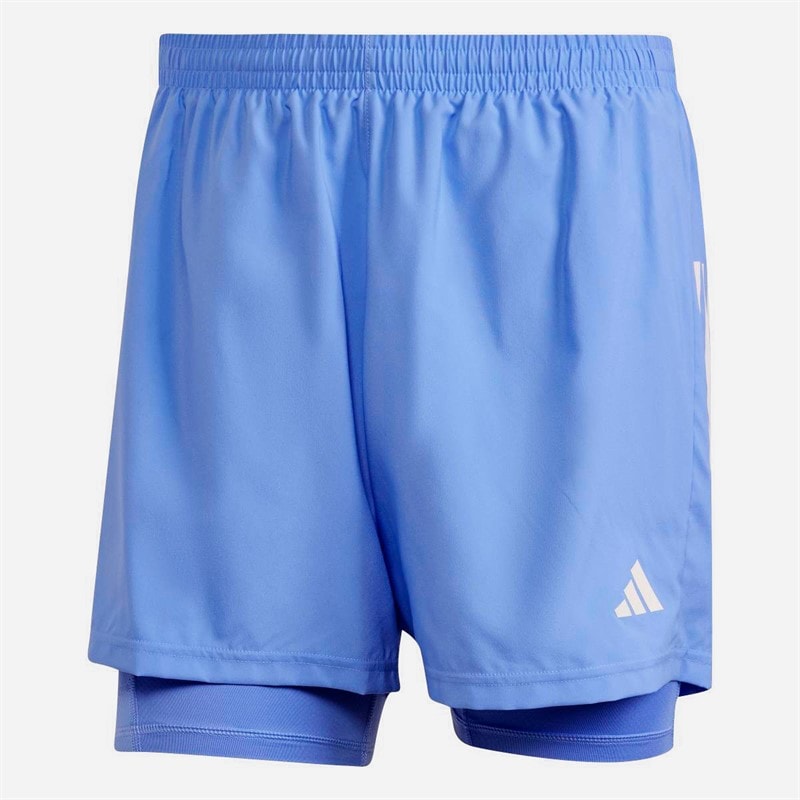 adidas Mens Own The Run Climacool 2-In-1 Running Shorts Blue Fushion - Image 5