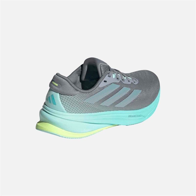 adidas Womens Supernova Rise 2 Neutral Running Shoes Grey/Magic Grey Metallic/Flash Aqua - Image 3