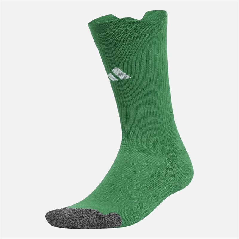 adidas Mens Football Crew Performance Cushioned Socks Team Green/White