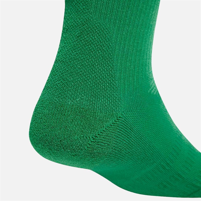 adidas Mens Football Crew Performance Cushioned Socks Team Green/White - Image 3