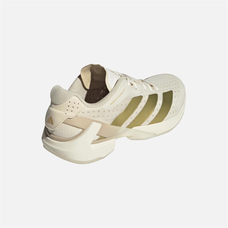 adidas Womens Courterblast Adizero Indoor Court Shoes Off White/Gold Metallic/Crystal Sand - Image 3