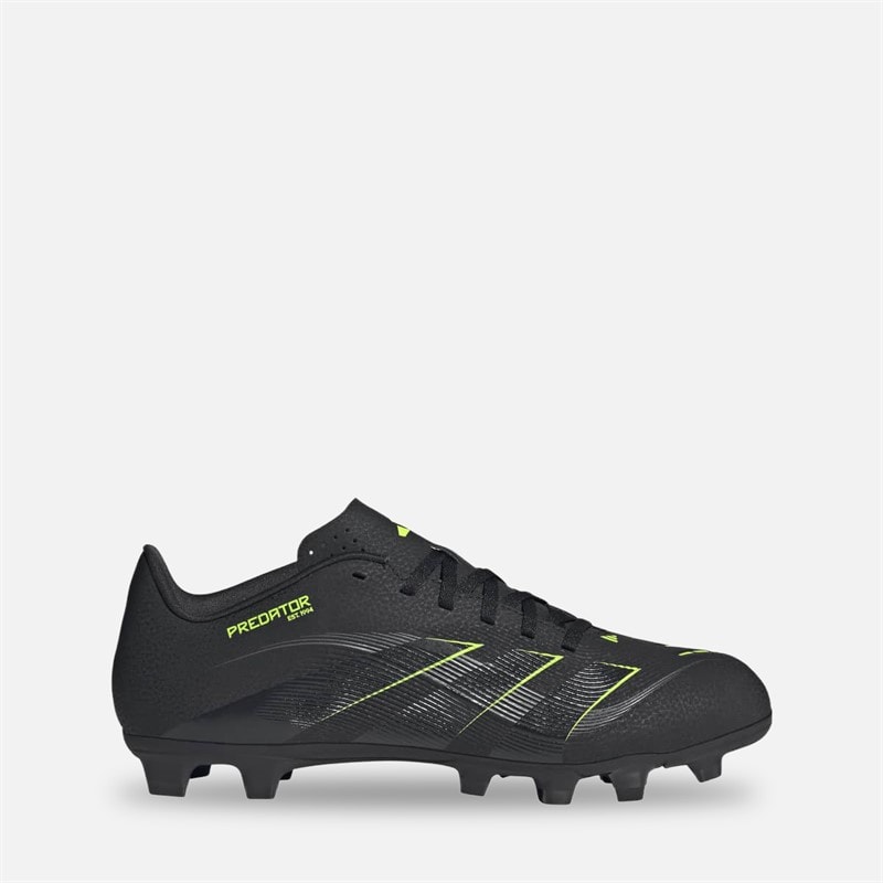 adidas Mens Predator Club FG/MG Firm Ground/Multi Ground Football Boots Core Black/Carbon/Lucid Lemon