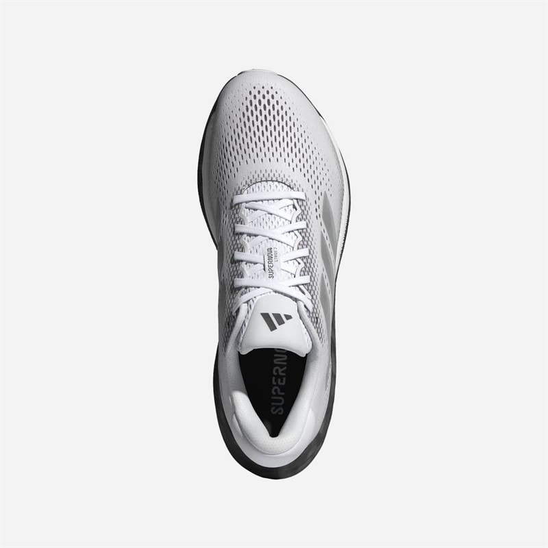 adidas Mens Supernova Stride 2 Neutral Running Shoes Footwear White/Silver Metallic/Core Black - Image 4