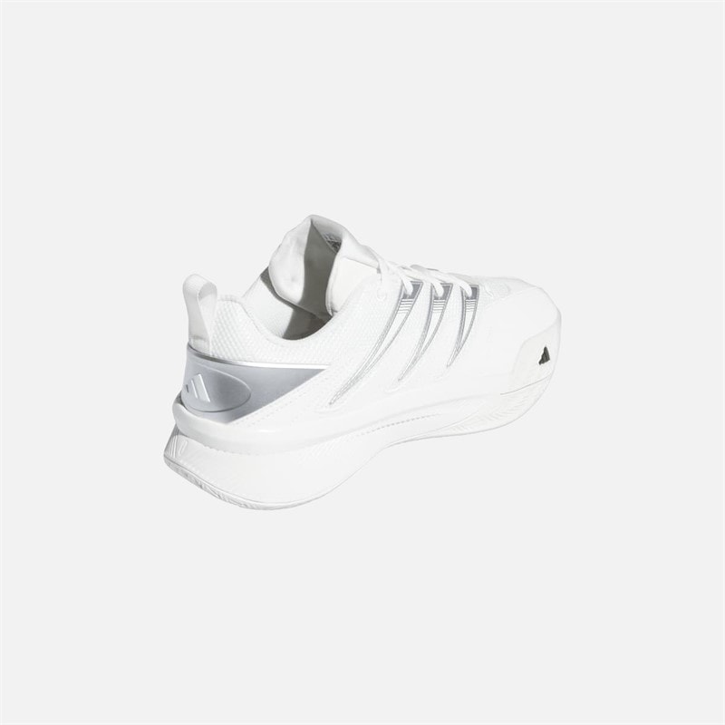 adidas Mens Dame Certified 3 Low Basketball Shoes Chalk White/Core Black/Silver Metallic - Image 3