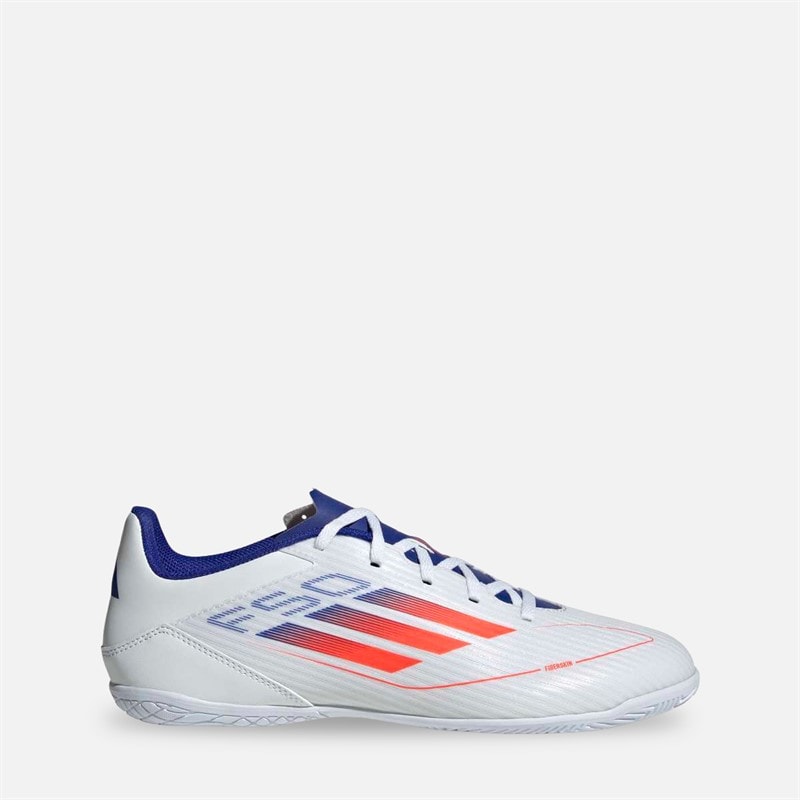 adidas Mens F50 Club IN Indoor Football Boots Cloud White/Solar Red/Lucid Blue