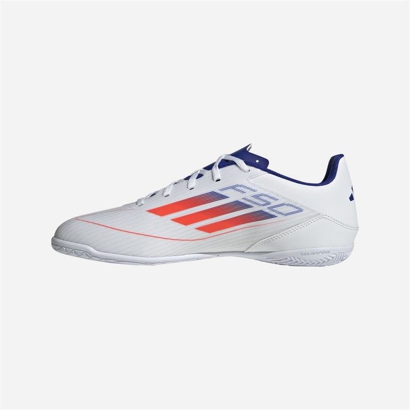 adidas Mens F50 Club IN Indoor Football Boots Cloud White/Solar Red/Lucid Blue - Image 5