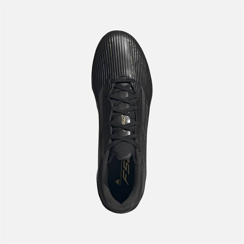 adidas Mens F50 League Dark Spark Pack TF Astro Football Boots Core Black/Iron Metallic/Gold Metallic - Image 4
