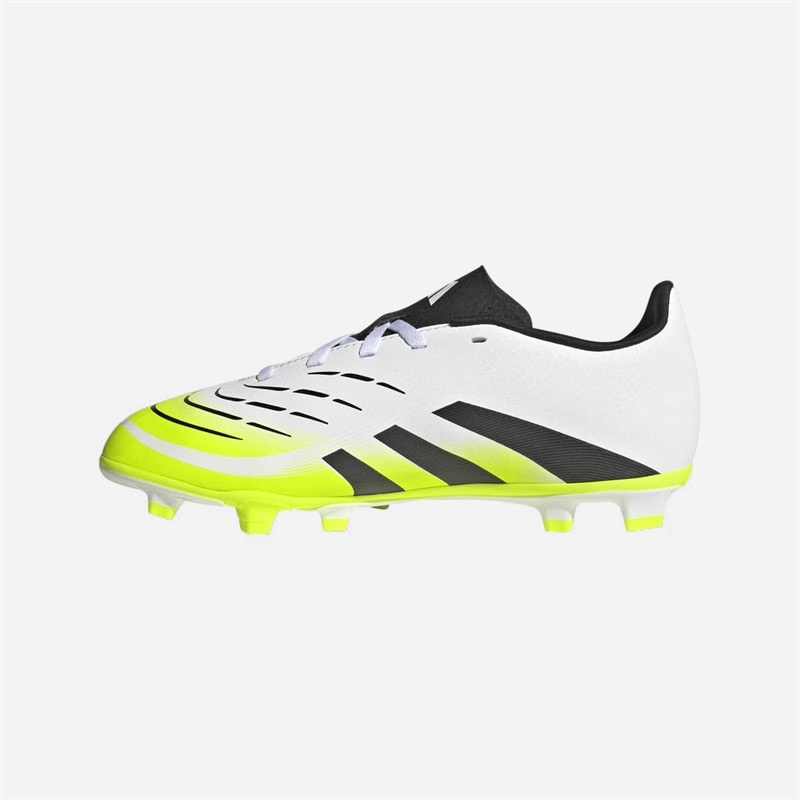adidas Kids Predator Club FG/MG Firm Ground/Multi Ground Football Boots Cloud White/Core Black/Lucid Lemon - Image 5