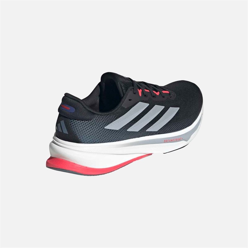 adidas Mens Supernova Rise 2 Neutral Running Shoes Core Black/Halo Silver/Lucid Red - Image 3