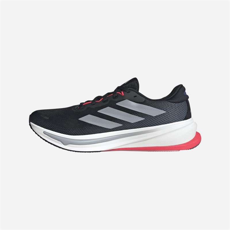 adidas Mens Supernova Rise 2 Neutral Running Shoes Core Black/Halo Silver/Lucid Red - Image 5