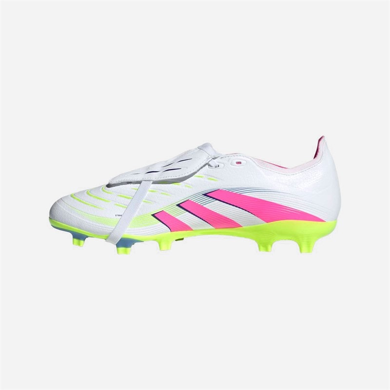 adidas Mens Predator League Tongue FG/MG Firm Ground/Multi Ground Football Boots Cloud White/Lucid Lemon/Lucid Pink - Image 5