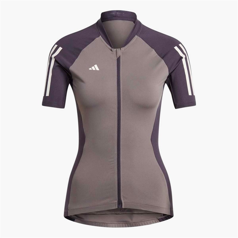 adidas Womens Essentials 3-stripes Cycling Jersey Charcoal