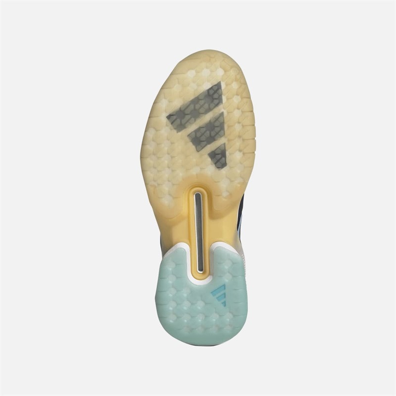 adidas Womens Courterblast Adizero Indoor Court Shoes Glow Blue/Shadow Navy/Clear Pink - Image 2