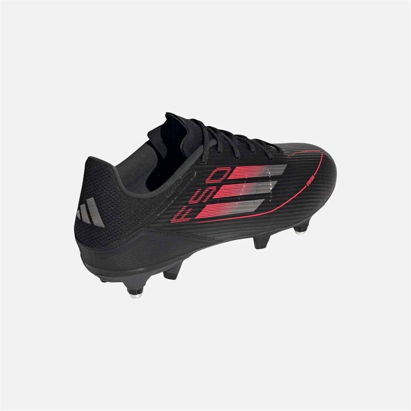 adidas Mens F50 League Stealth Victory Pack SG Soft Ground Football Boots Black/Iron Metallic/Lucid Red - Image 3