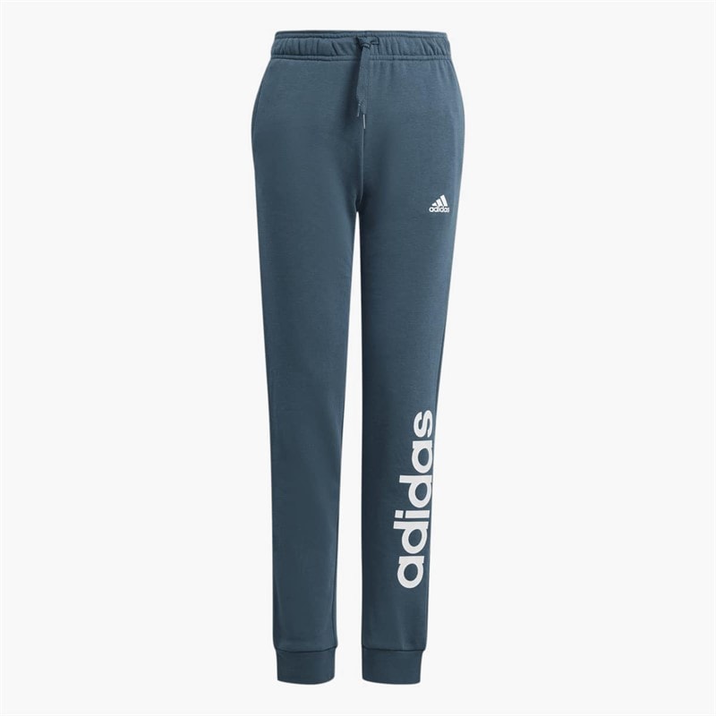 adidas Girls Essentials Linear Logo Cotton Pants Arctic Night/White