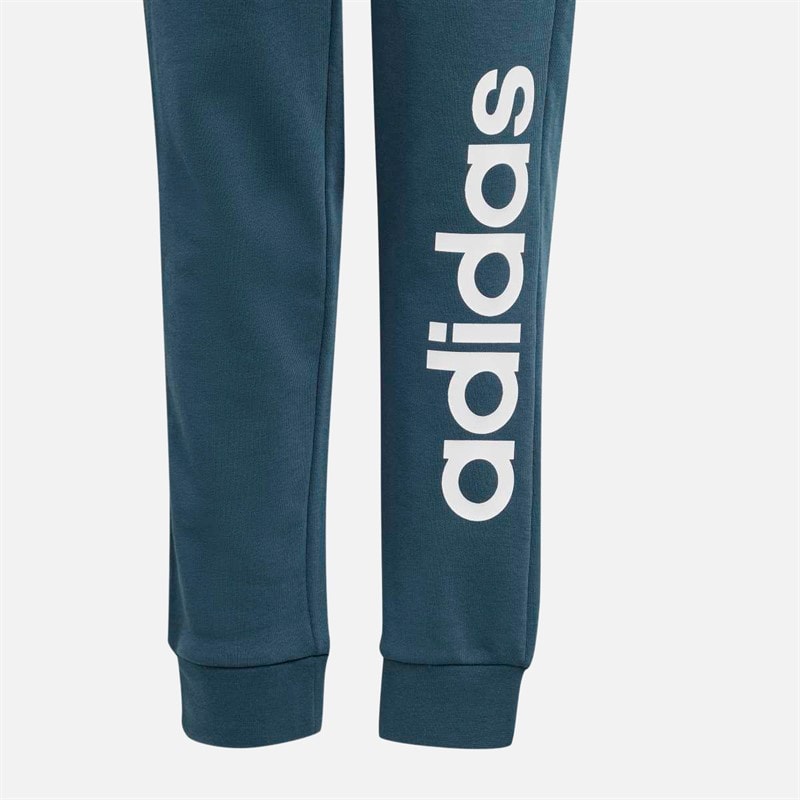 adidas Girls Essentials Linear Logo Cotton Pants Arctic Night/White - Image 4