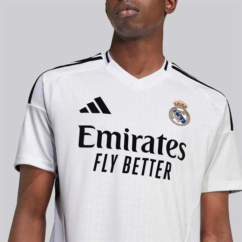 adidas Mens RMCF Real Madrid 24/25 Home Jersey White - Image 3