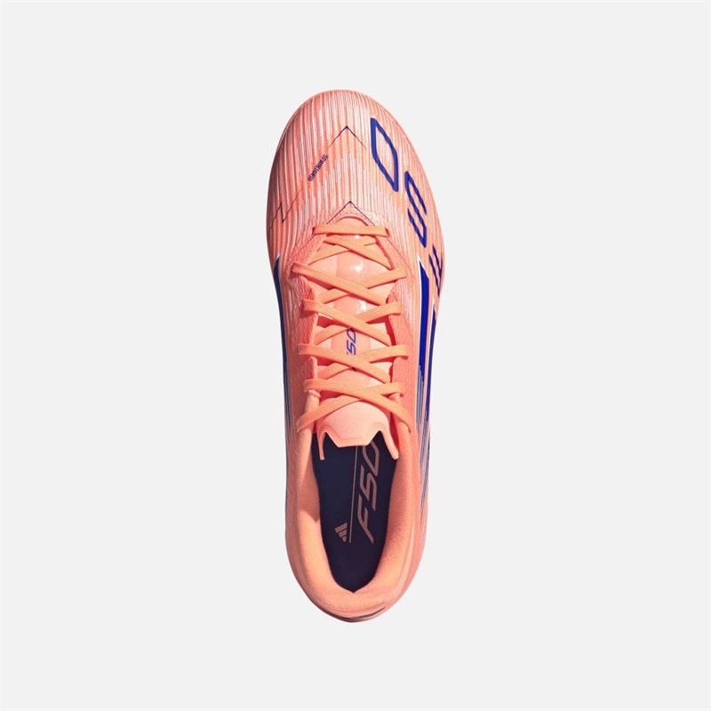 adidas Mens F50 League TF Astro Football Boots Beam Orange/Lucid Blue/Cloud White - Image 4