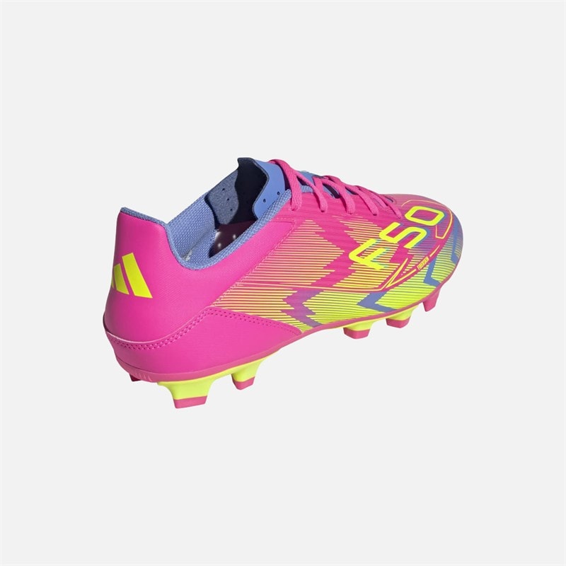 adidas Mens F50 Club FG/MG Firm Ground/Multi Ground Football Boots Lucid Pink/Lucid Lemon/Blue Fusion - Image 3