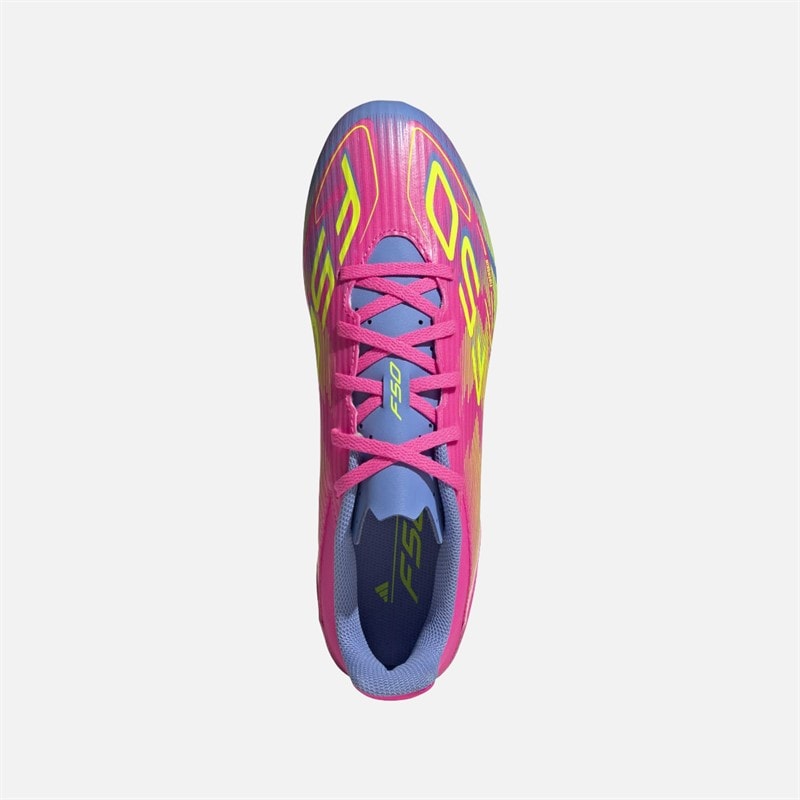 adidas Mens F50 Club FG/MG Firm Ground/Multi Ground Football Boots Lucid Pink/Lucid Lemon/Blue Fusion - Image 4