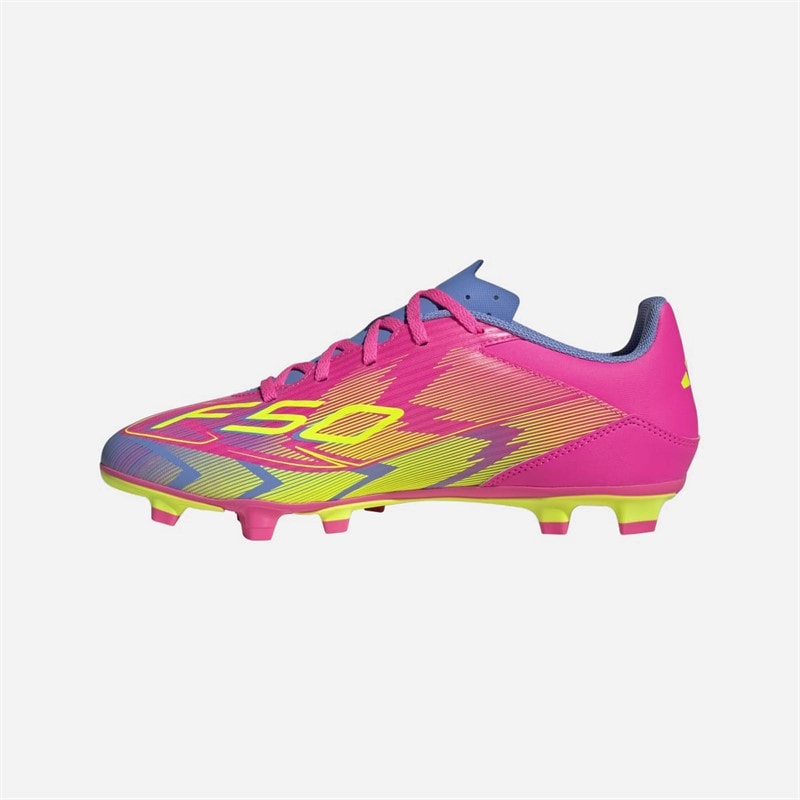adidas Mens F50 Club FG/MG Firm Ground/Multi Ground Football Boots Lucid Pink/Lucid Lemon/Blue Fusion - Image 5
