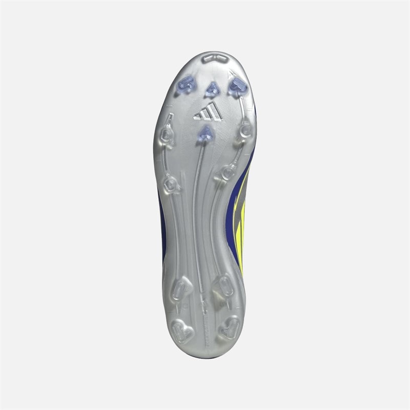 adidas Mens F50 League Messi La Vida Rapida Pack FG/MG Firm Ground/Multi Ground Football Boots Silver Metallic/Solar Yellow/Lucid Blue - Image 2
