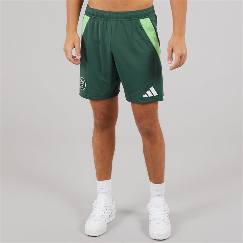 adidas Mens FAF Algeria Away Shorts Mineral Green - Image 2