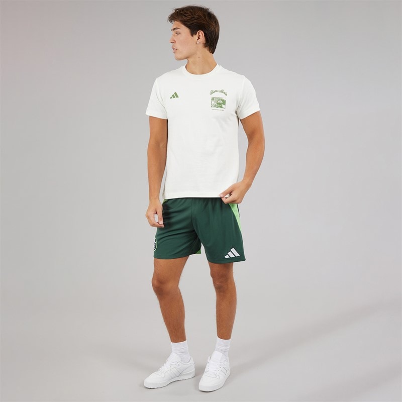 adidas Mens FAF Algeria Away Shorts Mineral Green - Image 4