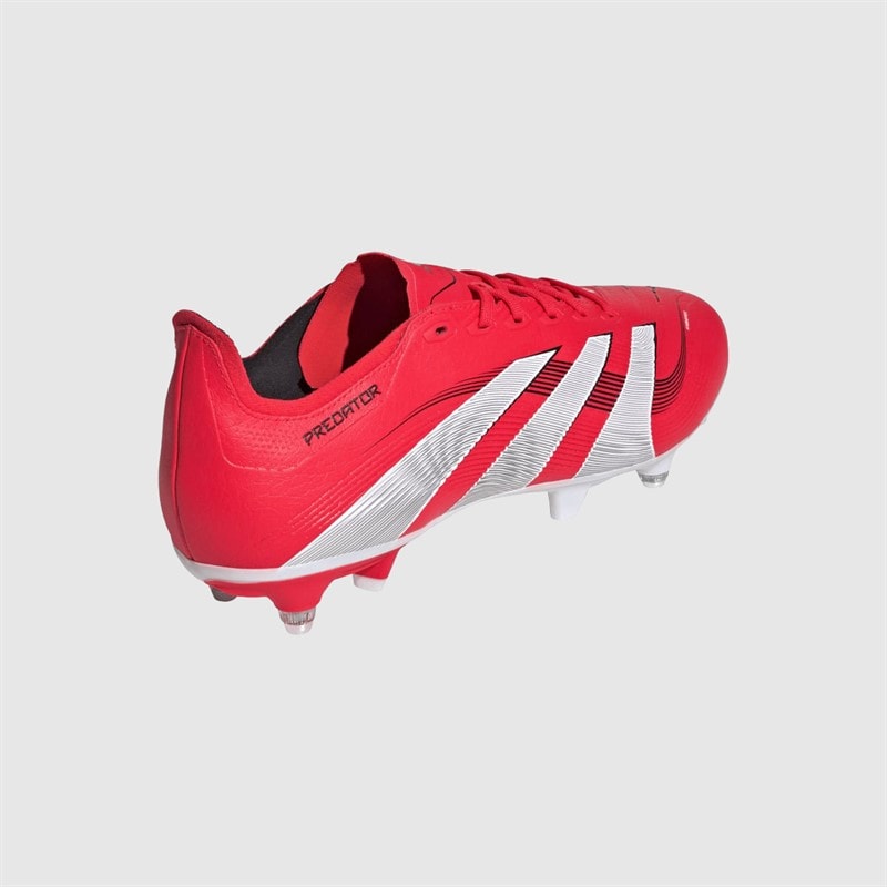 adidas Mens Predator League SG Soft Ground Football Boots Lucid Red/Cloud White/Core Black - Image 3