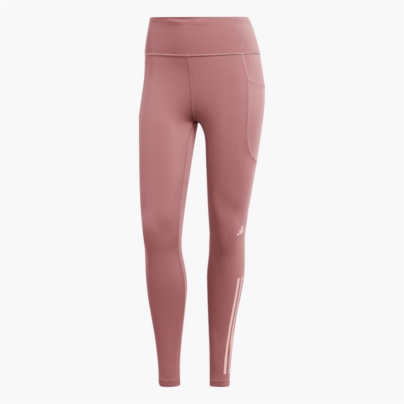 adidas Womens Dailyrun 3-Stripes Running 7/8 Tight Leggings Pink