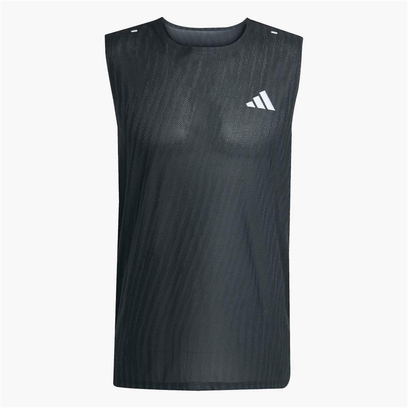 adidas Mens Adi365 Climacool+ Running Tank Black/Grey Six - Image 1