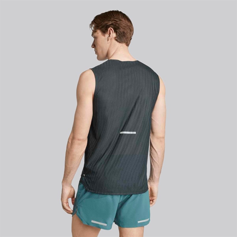 adidas Mens Adi365 Climacool+ Running Tank Black/Grey Six - Image 3