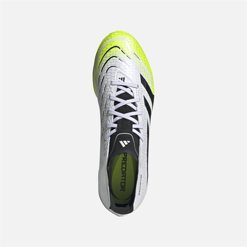 adidas Mens Predator League TF Astro Football Boots Cloud White/Core Black/Lucid Lemon - Image 4