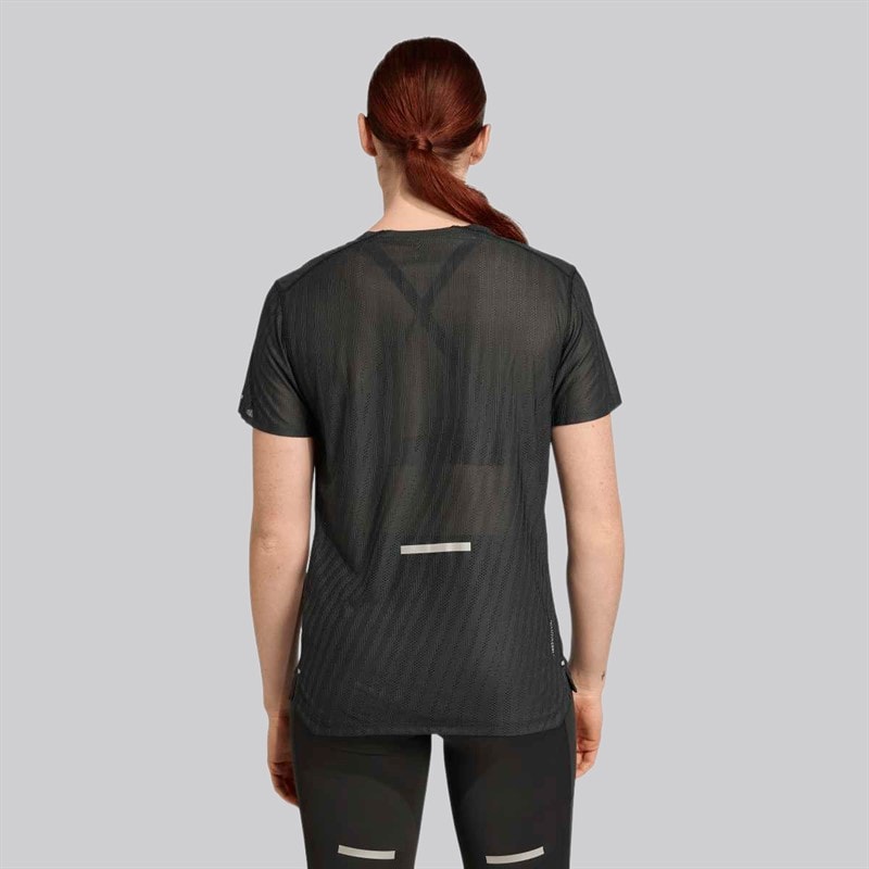 adidas Womens Adi365 Climacool+ Running T-Shirt Black/Grey Six - Image 2