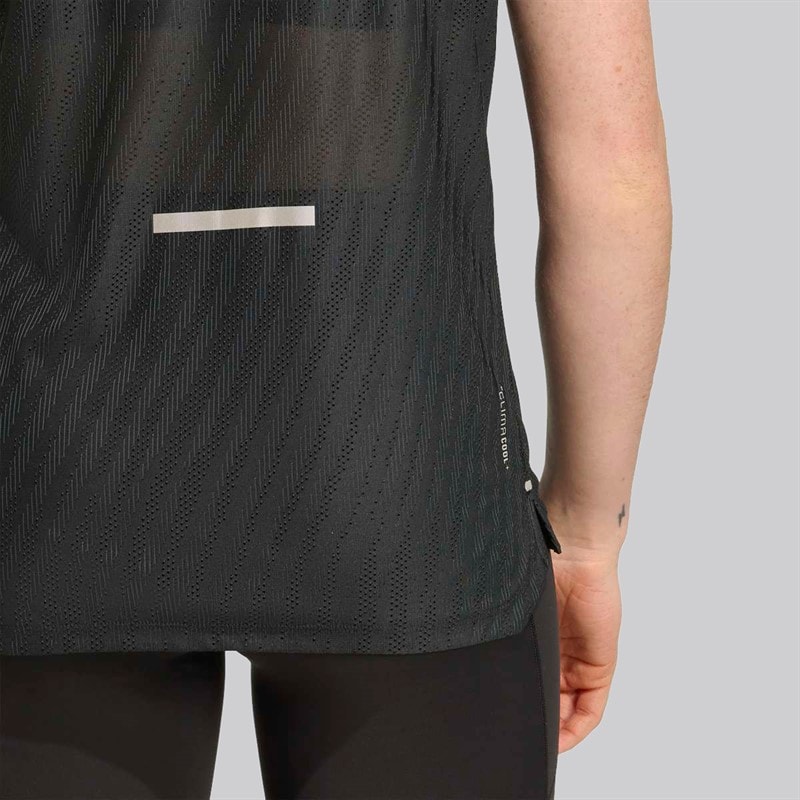 adidas Womens Adi365 Climacool+ Running T-Shirt Black/Grey Six - Image 4