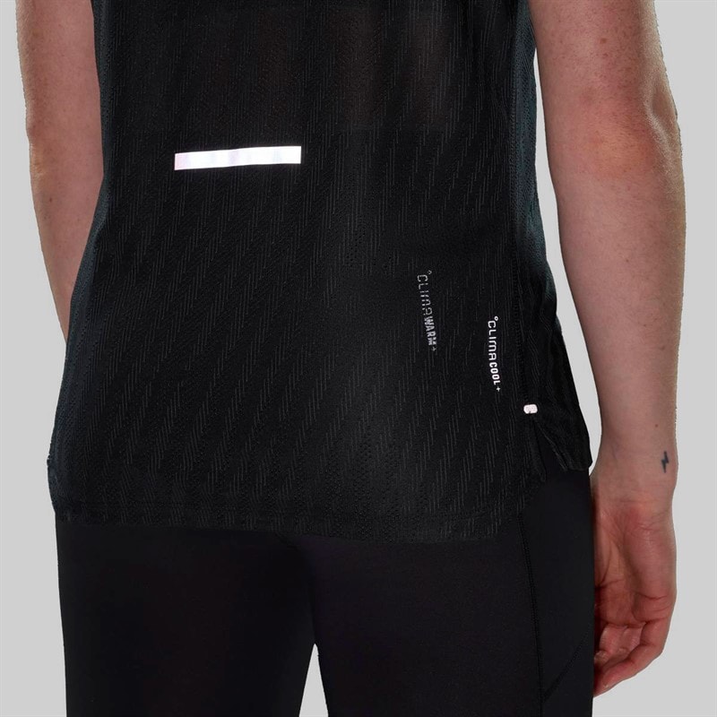 adidas Womens Adi365 Climacool+ Running T-Shirt Black/Grey Six - Image 5