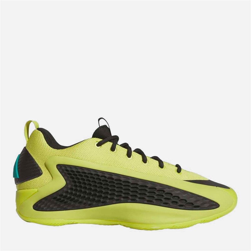 adidas Mens Anthony Edwards 1 Low 'Preloved Lime' Basketball Shoes Preloved Lime/Core Black/Pure Teal