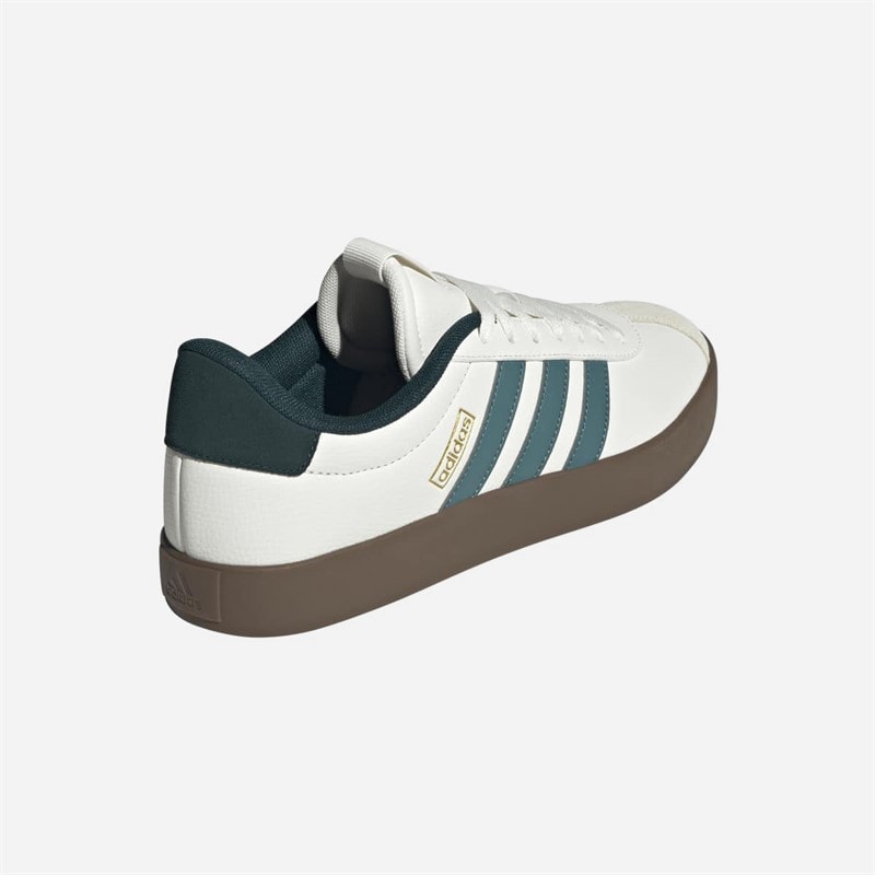 adidas Mens VL Court 3.0 Trainers Core White/Preloved Teal/Aurora Ivy - Image 3
