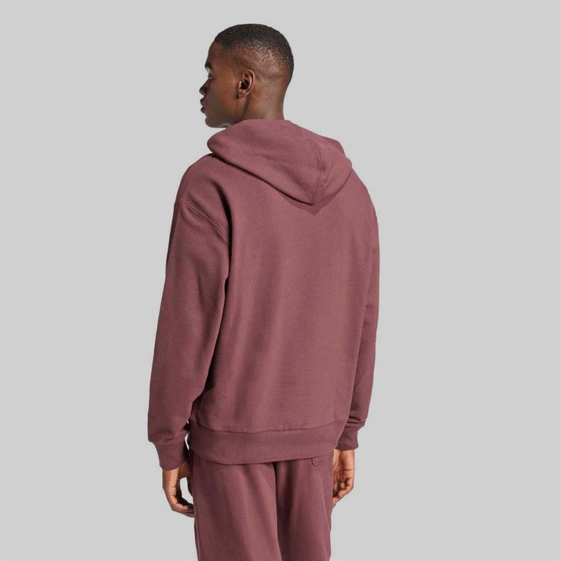 adidas Mens All SZN Cloud Jersey Hoodie Aurora Ruby/Aurora Ruby - Image 2