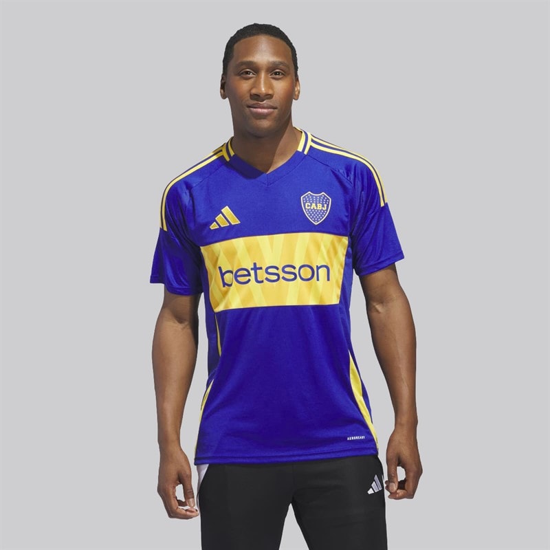 adidas Mens Cabj Boca Juniors 24/25 Home Jersey Semi Lucid Blue/Bold Gold