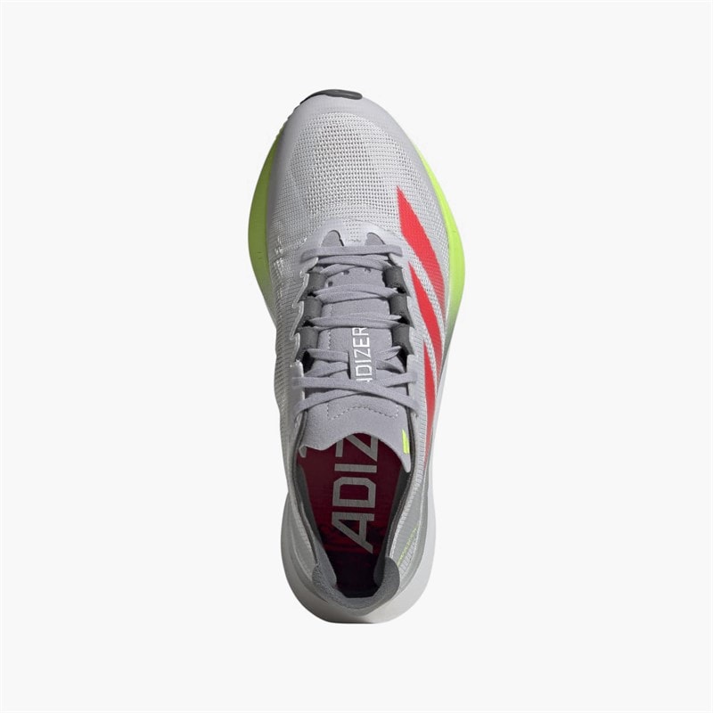 adidas Womens Adizero Boston 12 Lightstrike Pro Neutral Running Shoes Dash Grey/Lucid Red/Lucid Lemon - Image 4