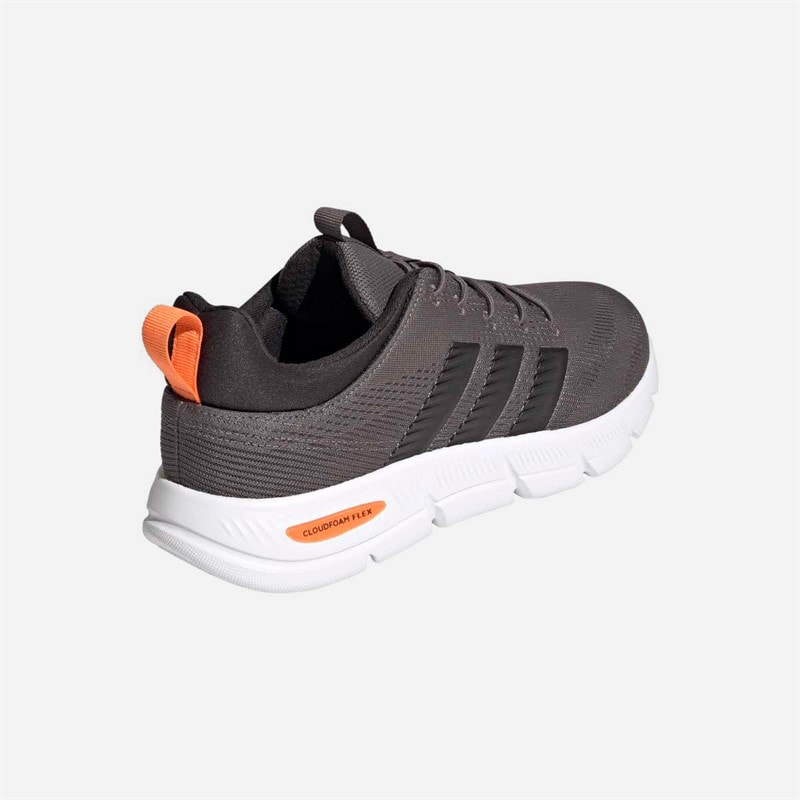 adidas Mens Cloudfoam Flex Rapidfit Trainers Charcoal/Carbon/Lucid Orange - Image 3