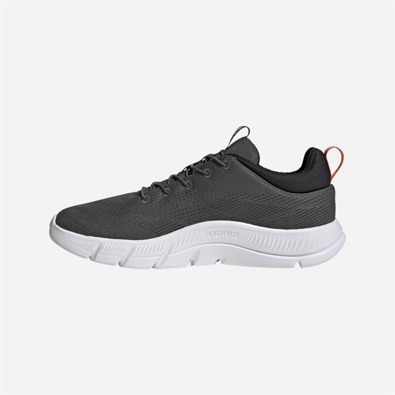 adidas Mens Cloudfoam Flex Rapidfit Trainers Charcoal/Carbon/Lucid Orange - Image 5