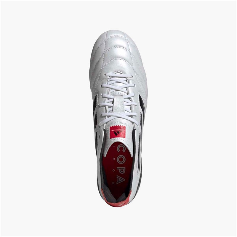 adidas Mens Copa Icon 2 Elite FG/AG Firm/Artifical Ground Football Boots Cloud White/Core Black/Pure Ruby - Image 4