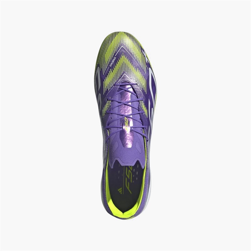 adidas Mens F50+ Radiant Blaze Pack FG Firm Ground Football Boots Purple Rush/Cloud White/Lucid Lemon - Image 4