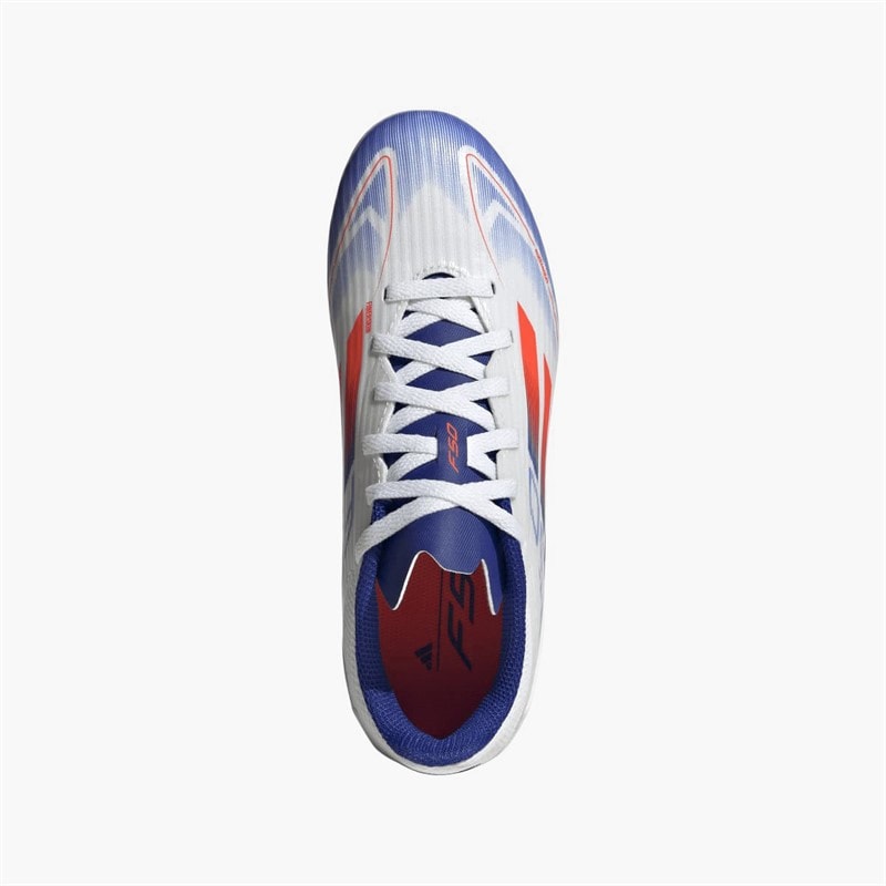 adidas Junior F50 League Advancement Pack FG/MG Firm/Multi Ground Football Boots Cloud White/Solar Red/Lucid Blue - Image 4