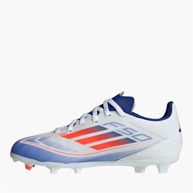 adidas Junior F50 League Advancement Pack FG/MG Firm/Multi Ground Football Boots Cloud White/Solar Red/Lucid Blue - Image 5
