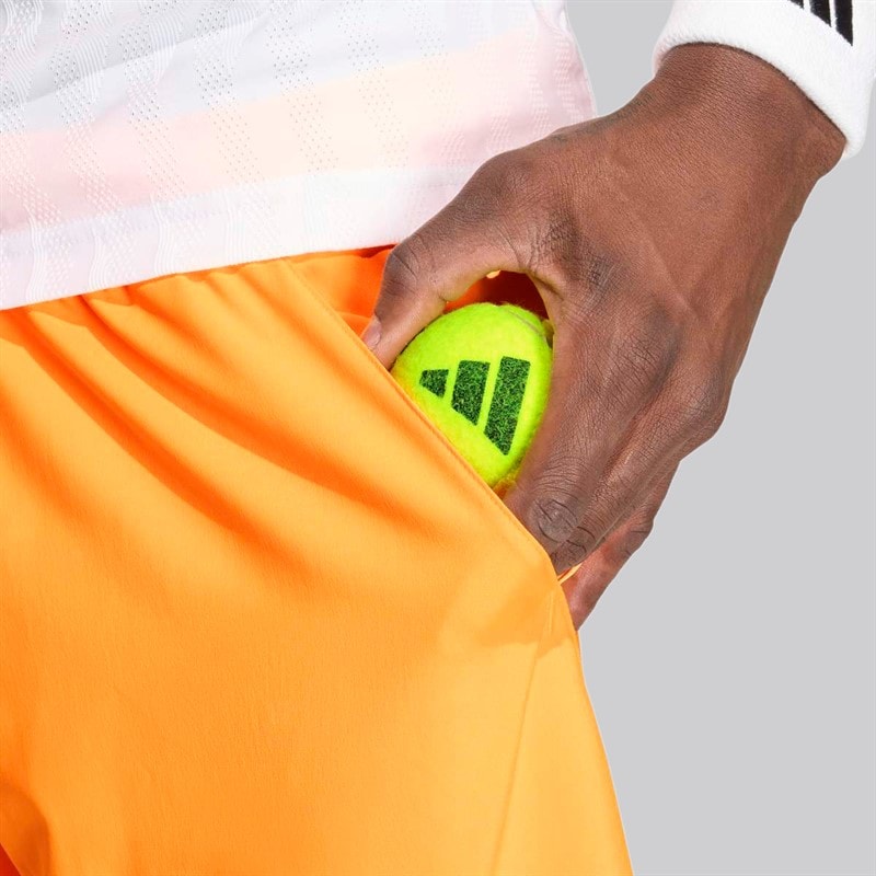 adidas Mens Club Climacool 2-In-1 Shorts Lucid Tangerine - Image 3