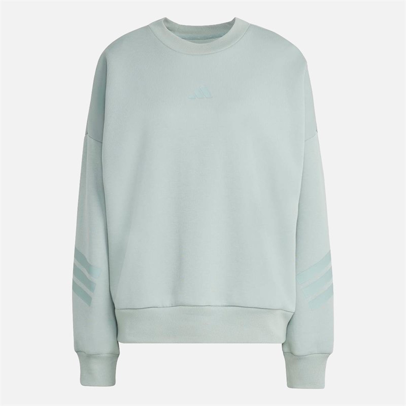adidas Womens Future Icons 3 Stripes Sweatshirt Wonder Sage