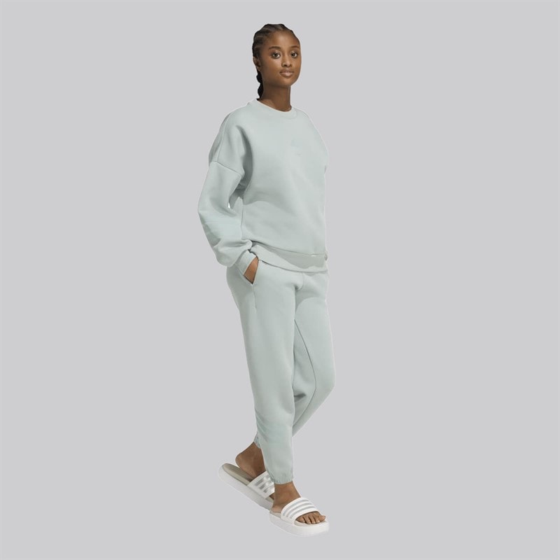 adidas Womens Future Icons 3 Stripes Sweatshirt Wonder Sage - Image 4